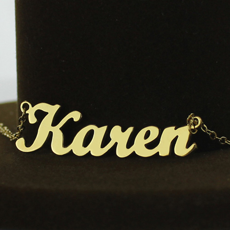 Personalised Karen style name necklace