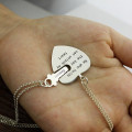 Key and heart necklace set for a couple, gallery view 2
