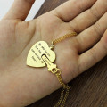Key and Lock Couple Necklace Set He Who Holds the Key key and lock necklace set image
