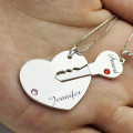Key to My Heart personalised couple name pendant set