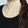 Personalised Roman Numeral Disc Necklace Personalised Roman numeral disc necklace view
