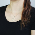 Personalised double circle Roman numeral necklace product image