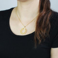 Double-circle Roman numeral necklace product view