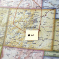 Colorado State Heart Name Necklace Custom Colorado state-shaped heart name necklace