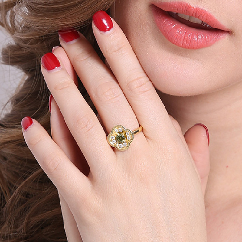 Blossoming Engraved Birthstone Name Ring Blossoming personalised birthstone name ring view