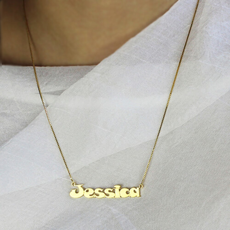 Gold Over Children's Name Necklace gallery image