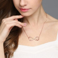 Heart Infinity Necklace Detail Personalised heart infinity necklace product detail image