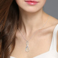 Infinity Necklace Detail Personalised double name birthstone infinity necklace detail