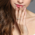 Dual Birthstone Cuff Ring Detail Dual birthstone cuff ring detail view