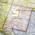 Custom New Mexico Heart Name Necklace Custom New Mexico state-shaped heart name necklace product image