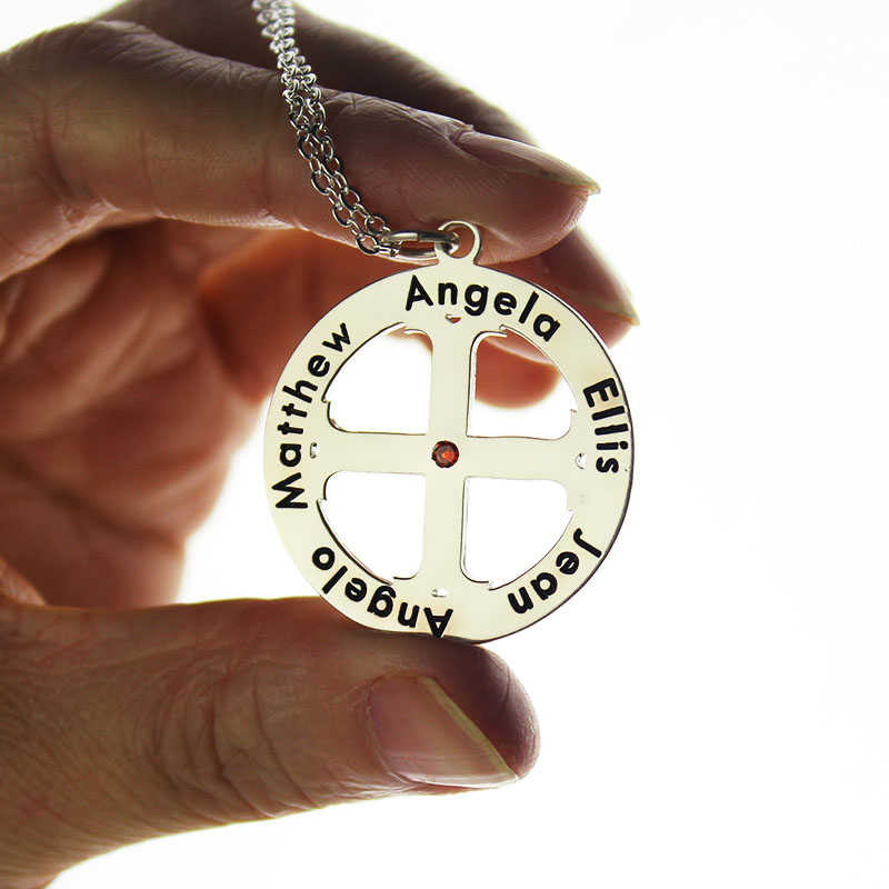 Family Circle Cross Name Necklace Family Circle Cross Name Necklace