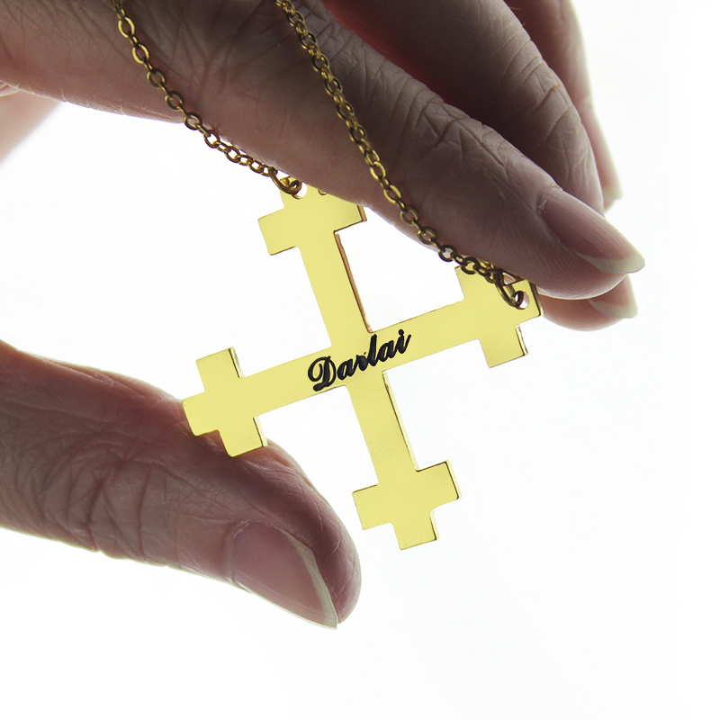 Julian Cross Name Necklace Personalised Julian cross name necklace product image