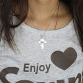 Personalised Silver Orthodox Cross Name Necklace Pendant Personalised Orthodox cross name necklace pendant