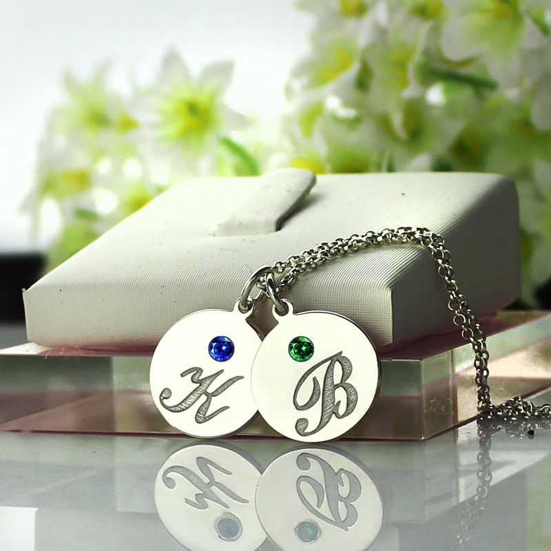 Personalised Disc Necklace Alternate View Personalised disc necklace shown from an alternate view