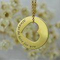 Always Be Here For You Promise Necklace - Alternate View Personalised cut-out heart promise necklace alternate view