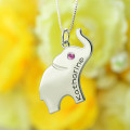 Personalised Good Luck Elephant Necklace Personalised elephant necklace view
