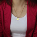 Personalised Initial Charm Disc Necklace Personalised initial charm disc necklace product image