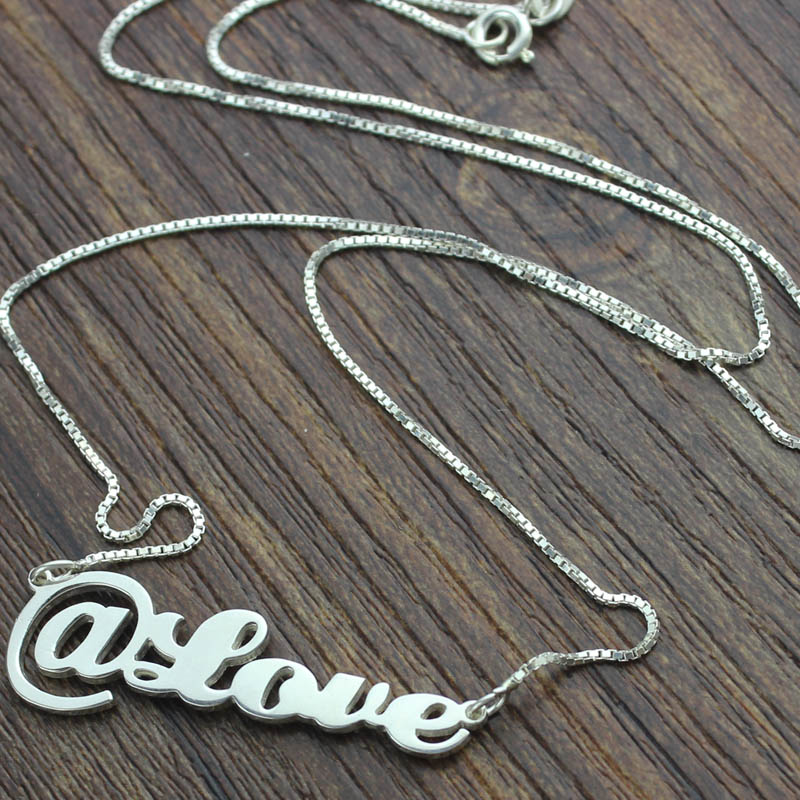 Personalised @ Symbol Name Necklace View Personalised @ symbol name necklace product view