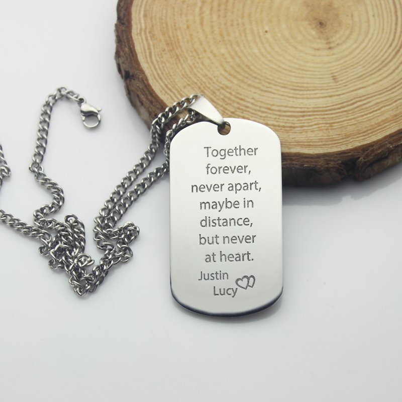 Personalised Dog Tag Necklace Personalised dog tag name necklace
