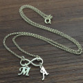Personalised infinity necklace with double initials