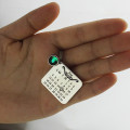 Personalised calendar necklace pendant