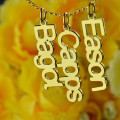 Custom Vertical Multiple Names Necklace Personalised vertical multiple names necklace product image