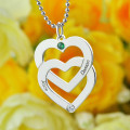 Personalised Double Heart Necklace View Personalised double heart necklace alternate product view