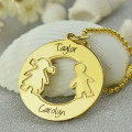 Personalised circle name necklace product view