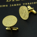 Engraved monogram cufflinks alternate view