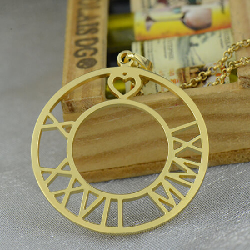 Open-Circle Roman Numeral Pendant Open-circle Roman numeral pendant necklace