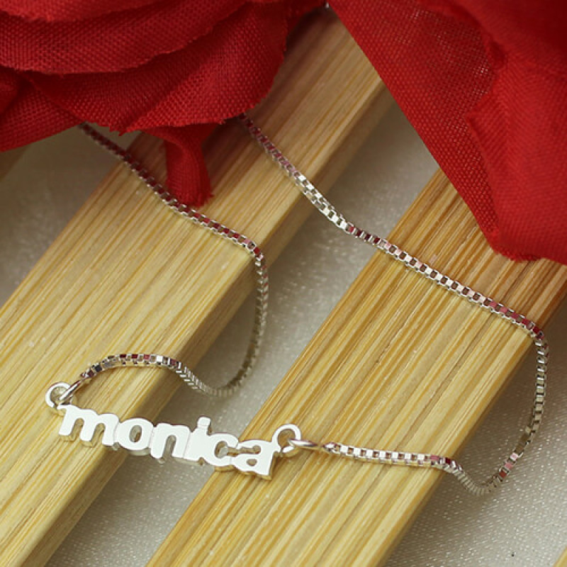 My Tiny Name Necklace Custom Sterling Silver Custom tiny name necklace product image