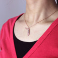 Florida Map Heart Name Necklace Custom Florida state map heart name necklace in rose gold