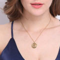 Personalised Hearts Around Necklace with Birthstone Personalised hearts-around birthstone necklace product image