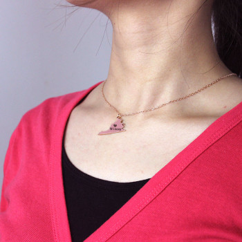 Virginia State USA Map Necklace With Heart Name Rose Gold