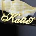 Carrie-Style Nameplate Necklace Personalised nameplate necklace with Carrie-style lettering
