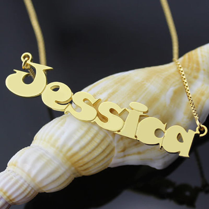 Gold Over Children's Name Necklace gallery image