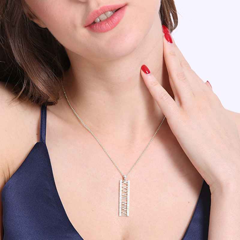 Vertical Birthstone Necklace Vertical birthstone necklace product image