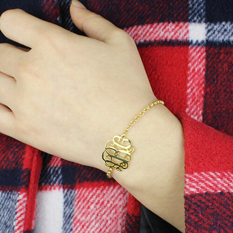 Monogram Bracelet View Personalised monogram name bracelet view