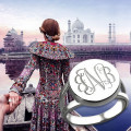 Circle Monogram Signet Ring Circle monogram signet ring detail