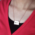 Personalised Colorado State Necklace Colorado state-shaped personalised heart name necklace
