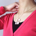 Personalised Rhode state dog tag necklace pendant detail