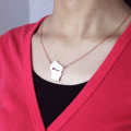 Wisconsin State Name Necklace Custom Wisconsin state-shaped name necklace product image
