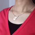 West Virginia Heart Name Necklace Detail West Virginia state-shaped heart name necklace detail