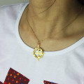 Latin Circle Cross Name Necklace Latin-style circle cross name necklace