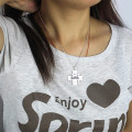 Silver Jerusalem Cross name necklace product image