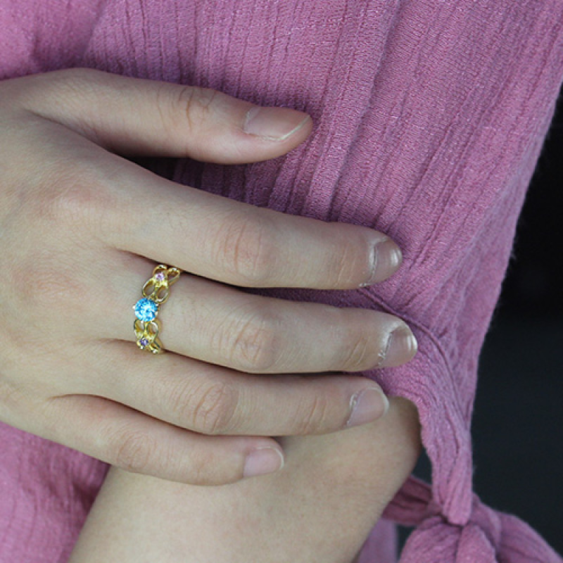 Birthstone Infinity Promise Ring View Personalised birthstone infinity promise ring product view