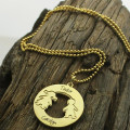 Personalised circle name necklace product view