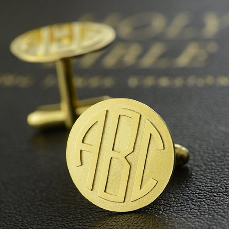 Custom Monogram Cufflinks Personalised men's monogram initial cufflinks