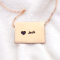 Colorado Heart Name Necklace Colorado state-shaped necklace with heart name detail