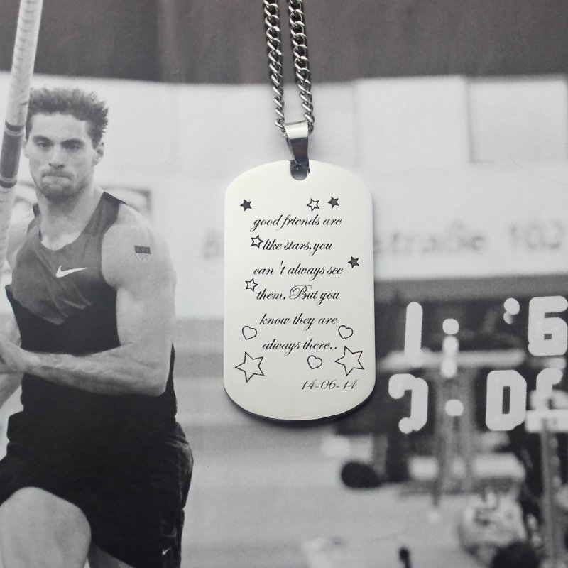 Personalised Nameplate Dog Tag Necklace Personalised nameplate dog tag necklace
